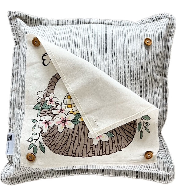 PANEL ONLY: SQUARE Spring, Easter Throw Pillow, Religious, Pastel, Jesus Resurrection CHRIST TOMB