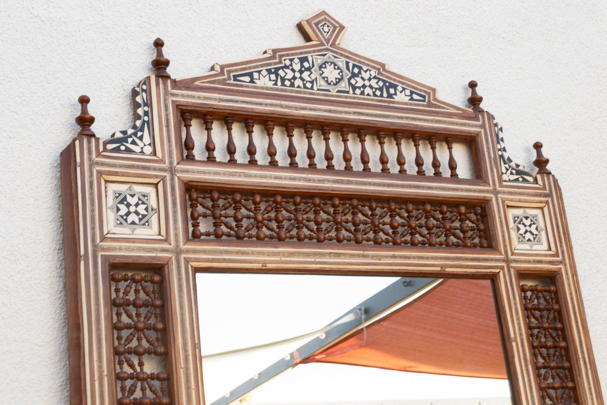 Mid-Century Moorish Inlaid Mirror