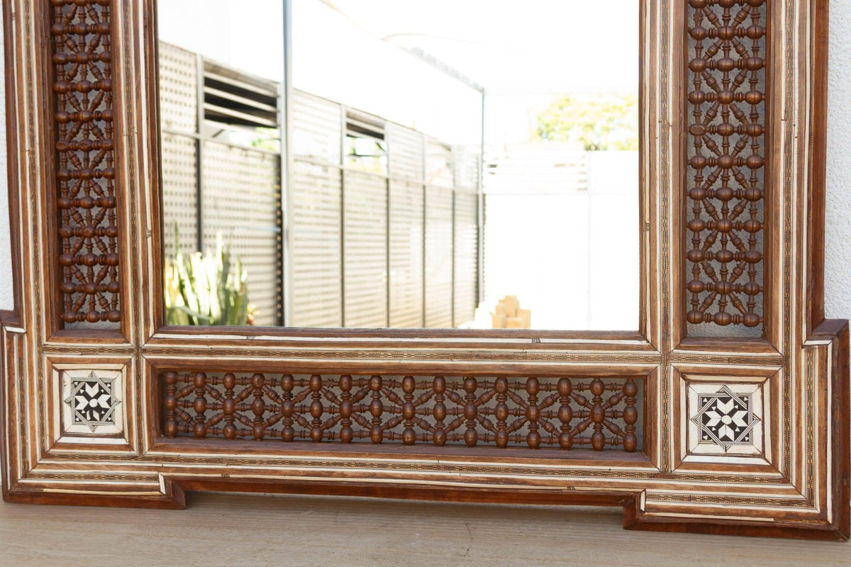 Mid-Century Moorish Inlaid Mirror