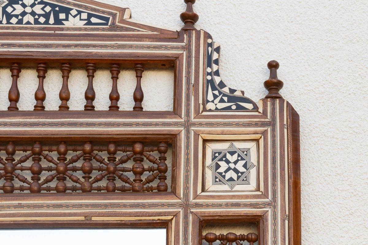 Mid-Century Moorish Inlaid Mirror