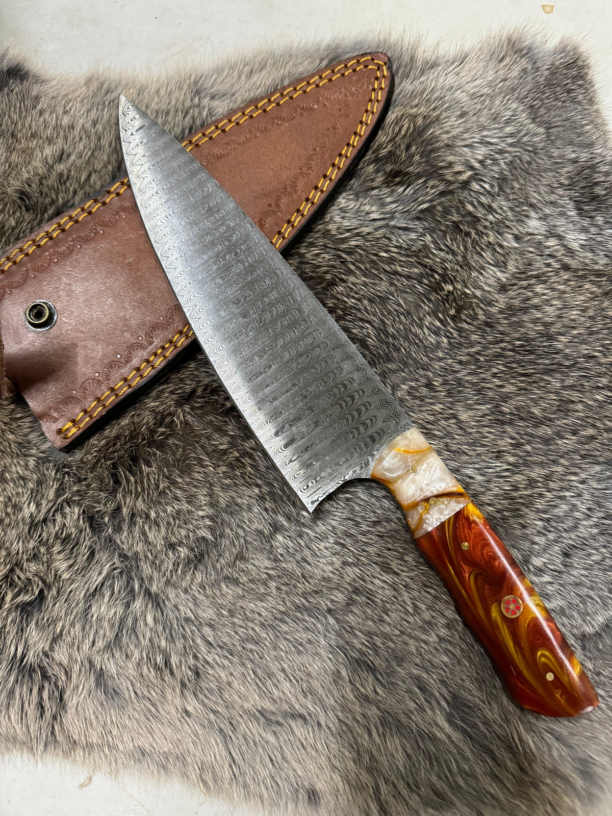 Damascus Steel Custom Chef Knife TK-104