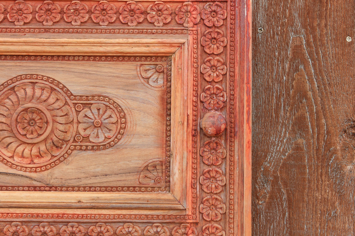Antique Tall Chinar Kashmir Wood Panel