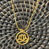 Stainless Steel Lotus Pendant Necklace - Elegant Unisex Golden Jewelry Gift with Durable Construction