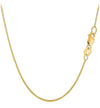Donatello Gian, Chain Necklace, 10K Yellow Gold Box Chain Necklace, Unisex Chain, Italian Made 10K Gold, .80MM 16-24 Inch, Lobster Clasp