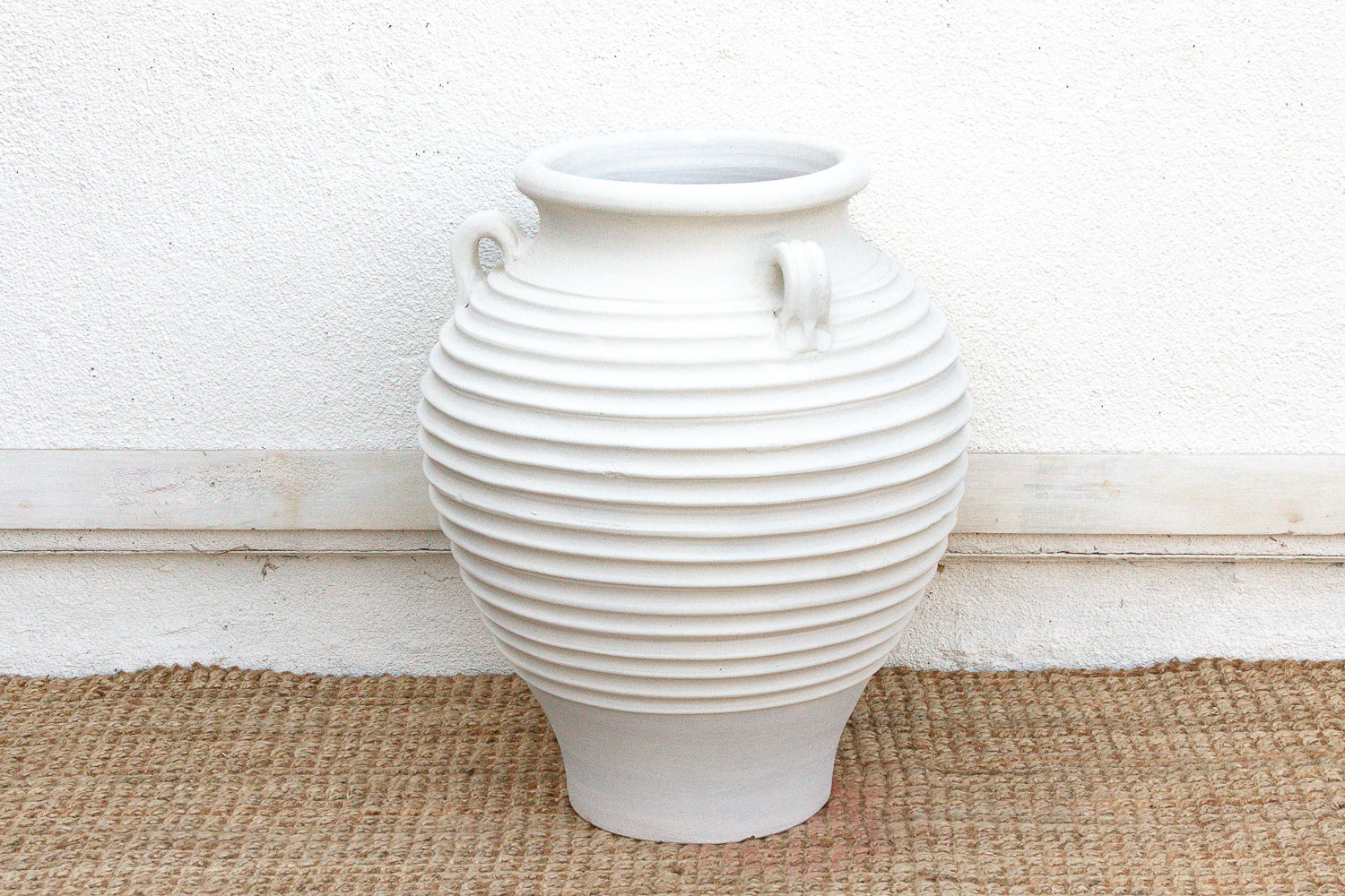 Large White Terracotta Greek Planter