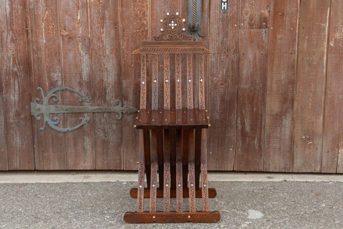 Antique Carved Mother of Pearl Chair