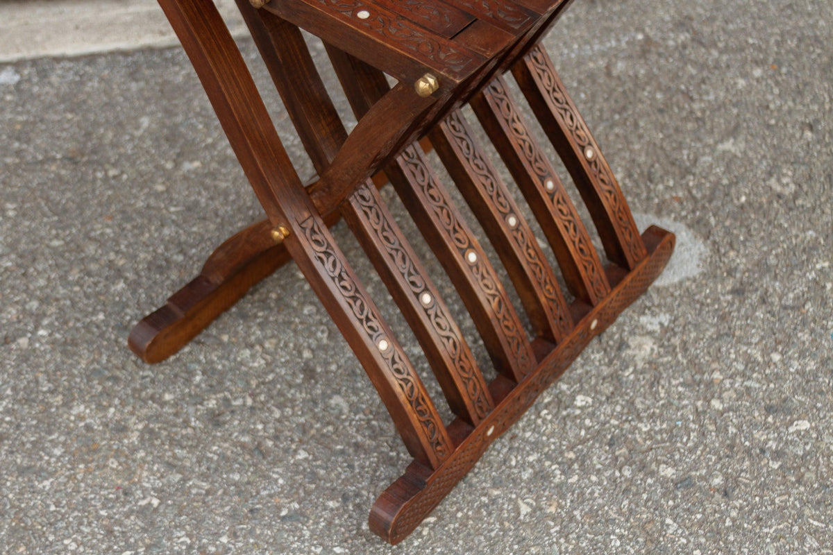 Antique Carved Mother of Pearl Chair