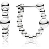 Graduated Beaded Hoop Earrings