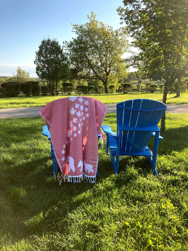 Turkish Towel | Body Towel | Canadian red and white