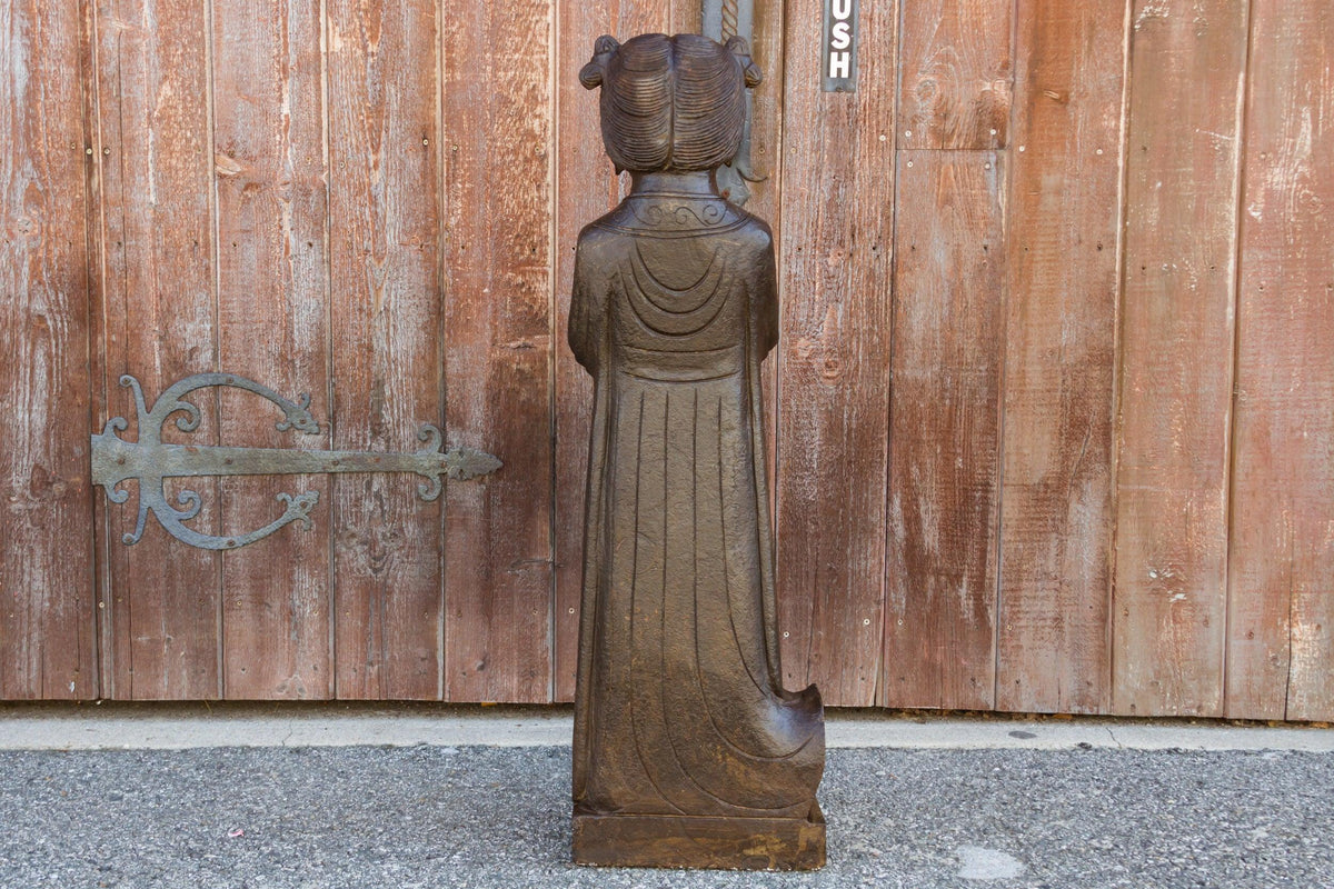 Handcarved Black Stone Imperial Statue