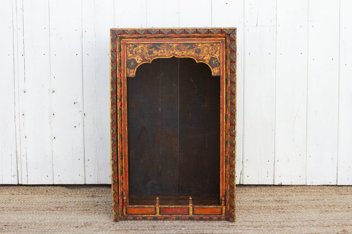 Antique Painted Tibetan Altar Shrine