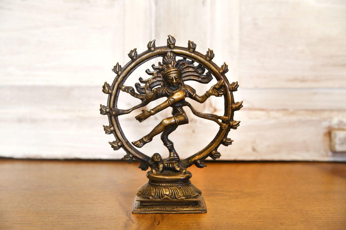 Petite Aged Brass Nataraja