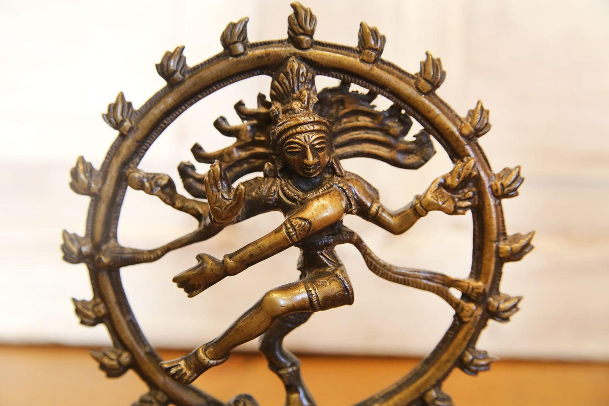 Petite Aged Brass Nataraja