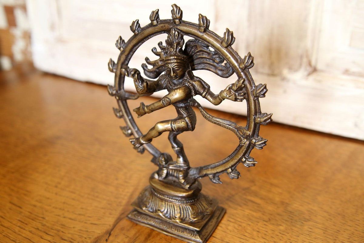 Petite Aged Brass Nataraja