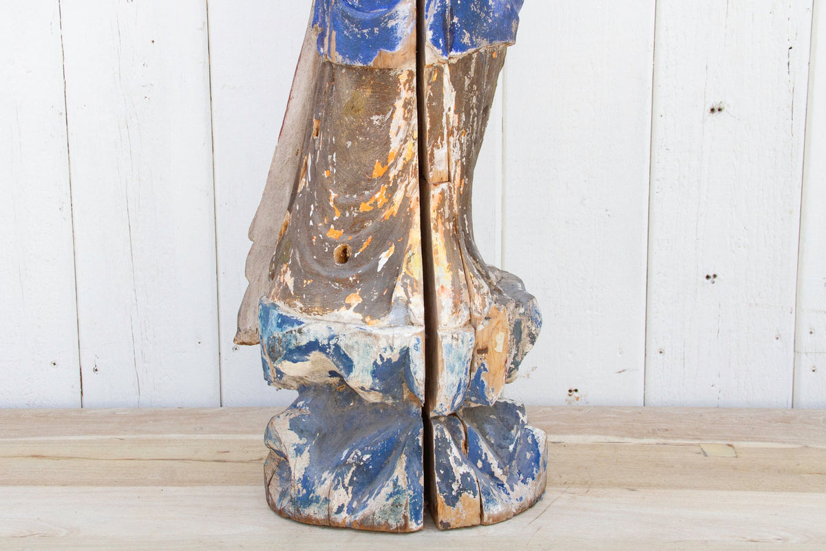 Antique Polychrome Quan-Yin Statue