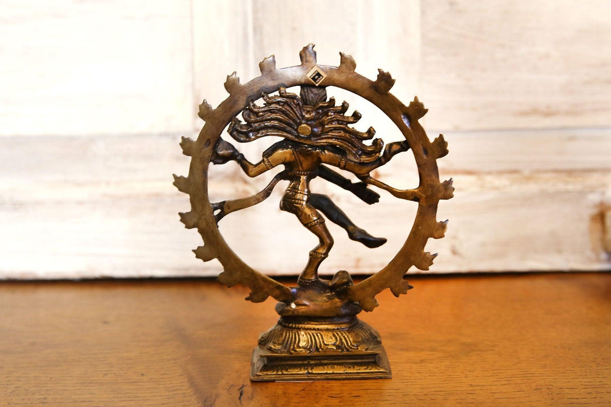 Petite Aged Brass Nataraja
