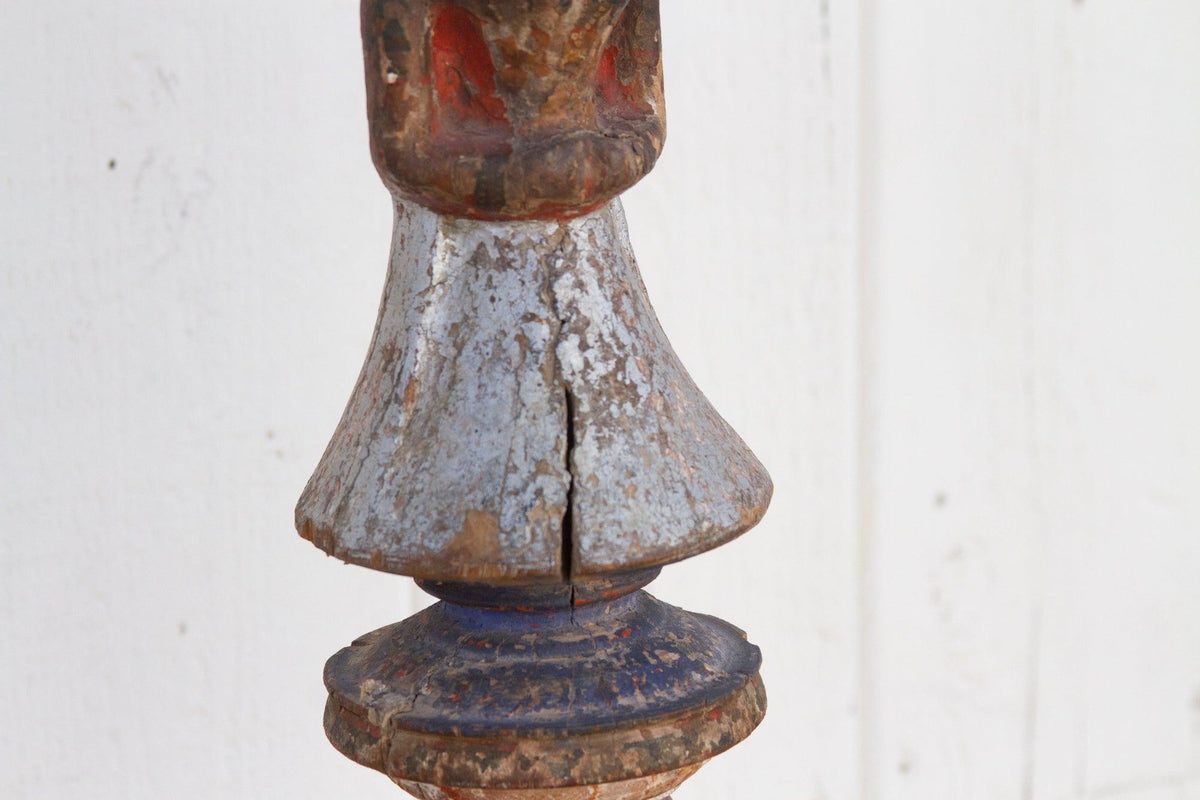 Rare 1850's Indian Ceremonial Carved Post