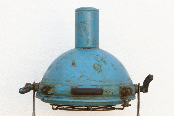 Antique Metal Sea Blue Ship Spotlight DE-COR | Globally Inspired