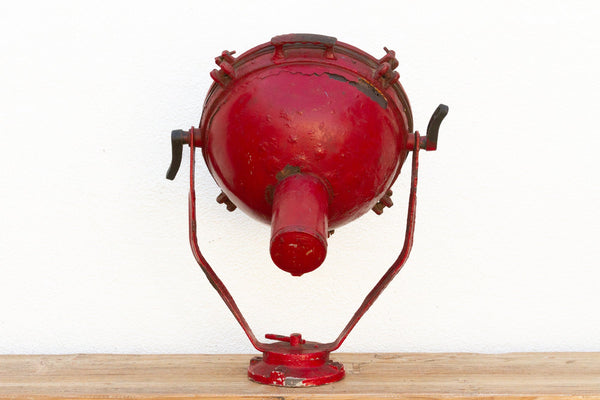 Antique Industrial Red Ship Lantern DE-COR | Globally Inspired