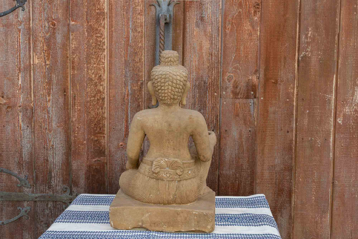 Cambodian Sandstone Khmer Deity