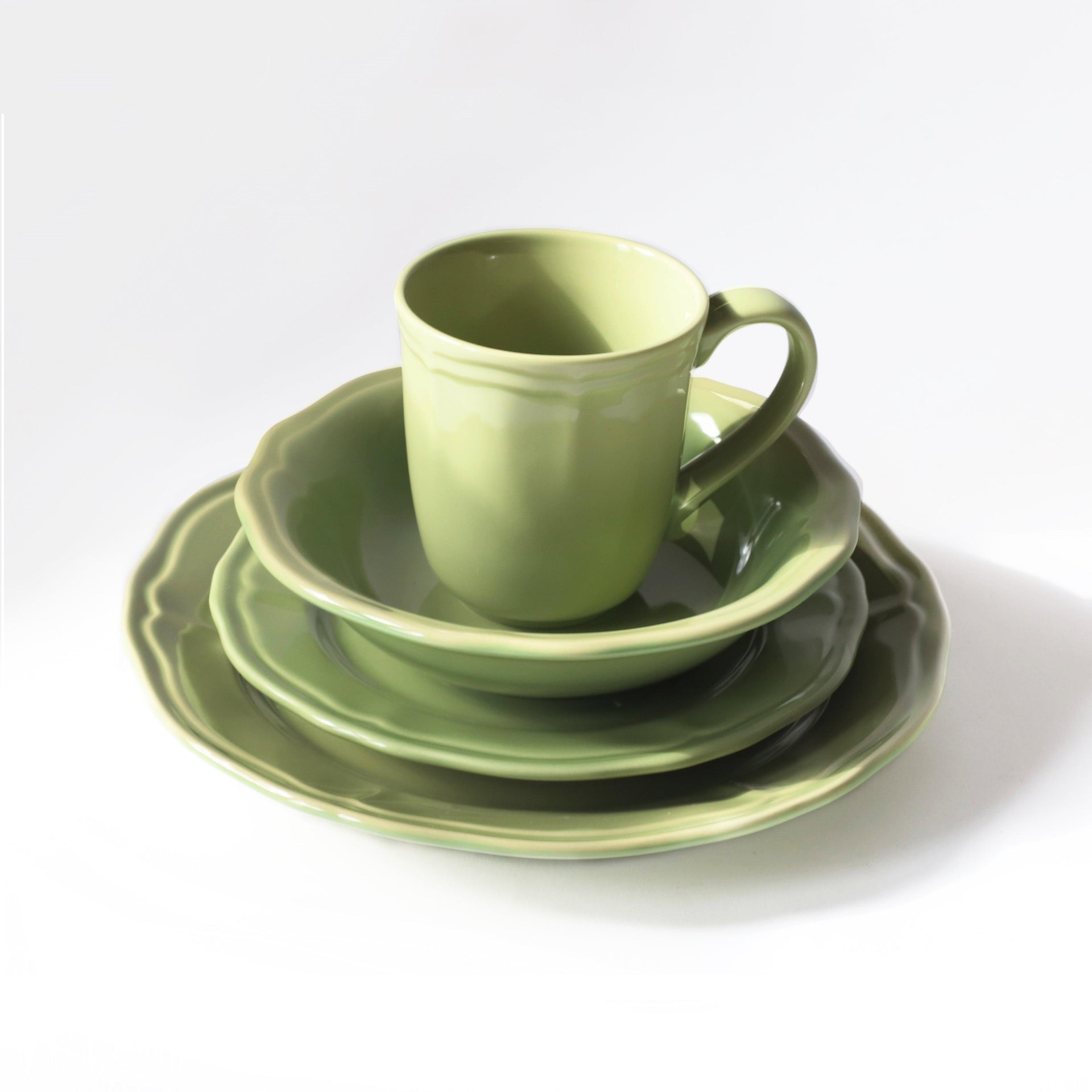 Siena 16 piece Dinnerware Set Green