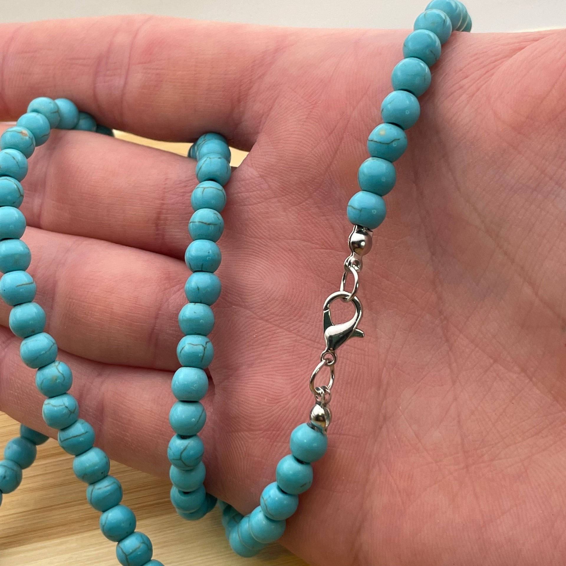 Donatello Gian Long 30 Inch Turquoise Ball Necklace