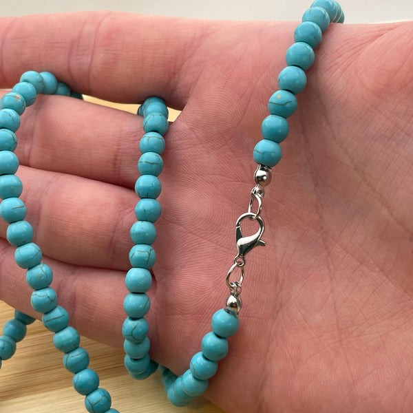 Donatello Gian Long 30 Inch Turquoise Ball Necklace