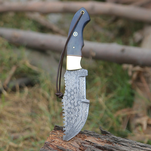 ShadowRidge Damascus Steel Premium Tracker Knife