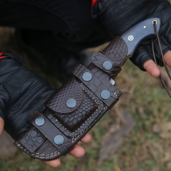 ShadowRidge Damascus Steel Premium Tracker Knife