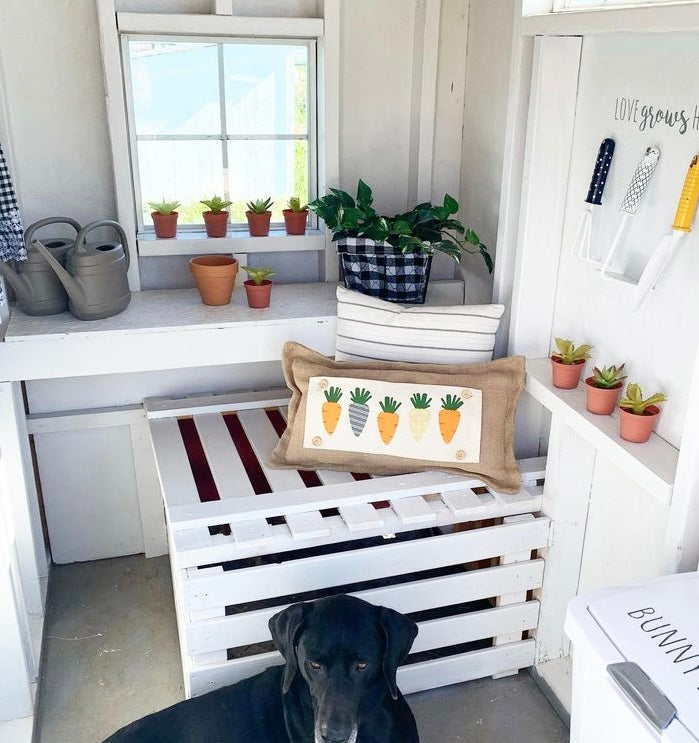 PANEL ONLY: RECTANGLE Spring, Summer, Veggies, Bunny Food, Garden; CARROT PATCH