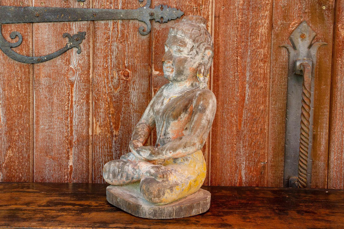 Hill Tribe Antique Padmasana Buddha