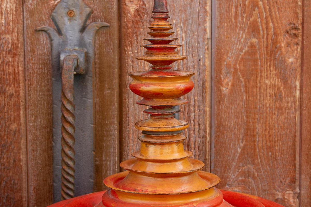 19th Century Merigold Lacquered Burmese Vessel