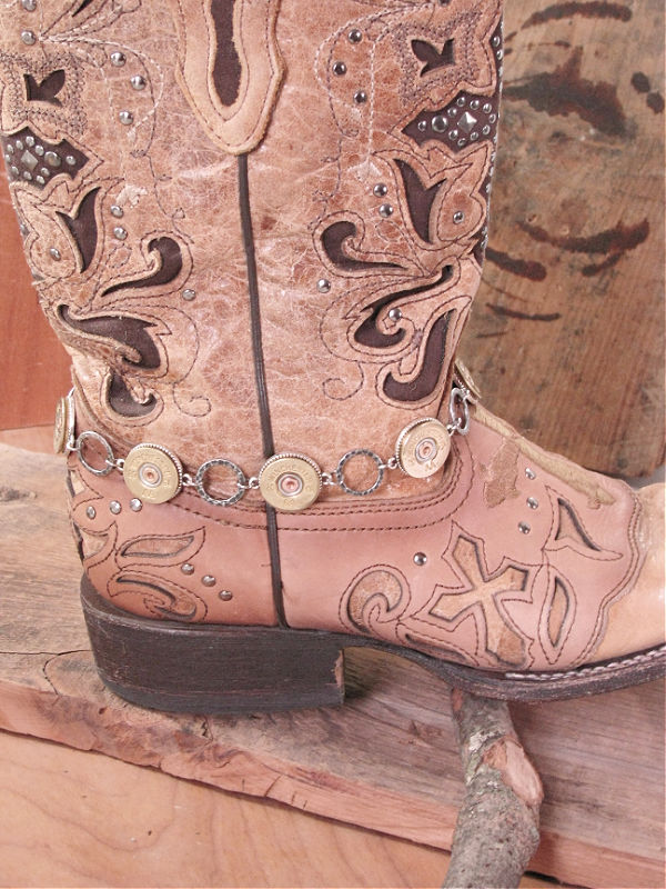 20 Gauge Silver Boot Bracelet