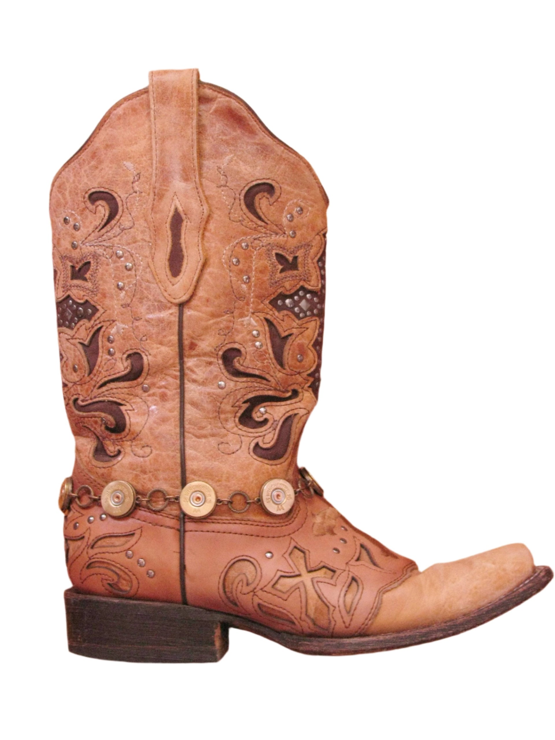 20 Gauge Brass Boot Bracelet