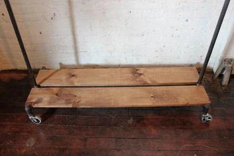 Clothing rack with distressed wood platforms - Gifts for You 'n Me