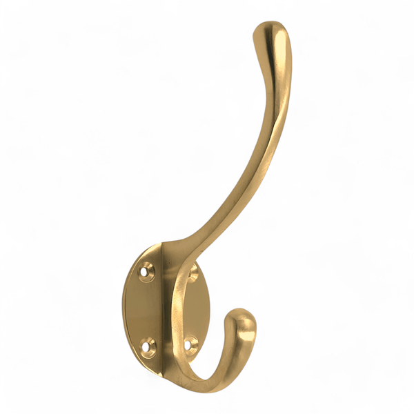 Brass Brushed Classic Brass Hat & Coat Hook