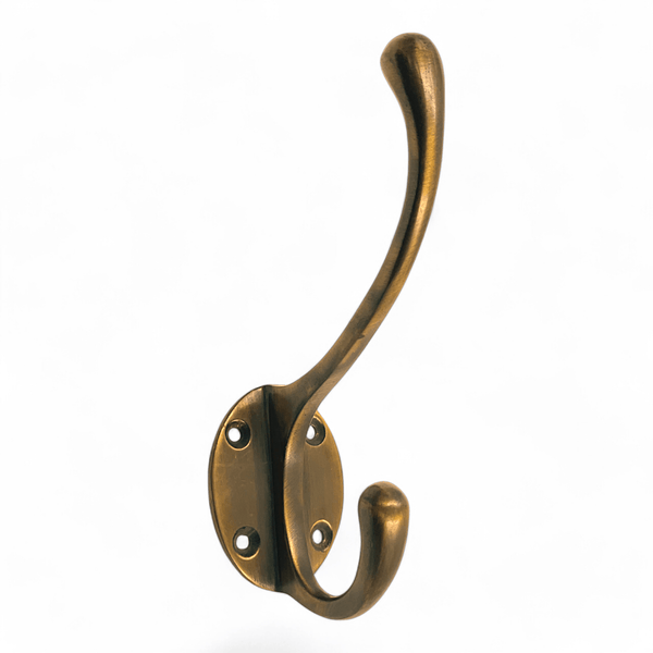 Classic Brass Hat & Coat Hook - Antique Brass