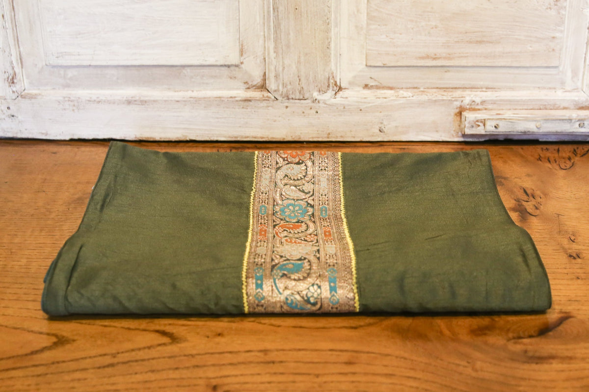 Olive Belled Heritage Silk Runner