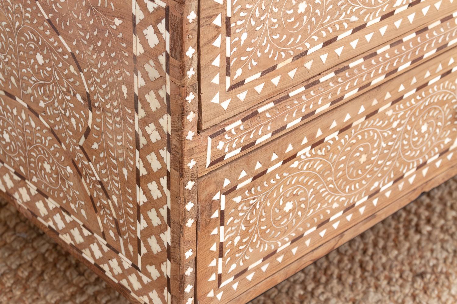 One-Of-A-Kind Heritage Inlay Chest of 2 Drawers
