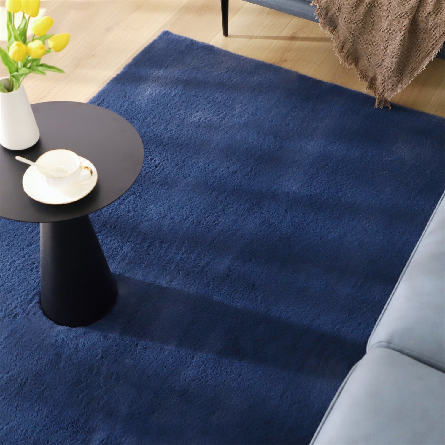 Kasentex Fluffy Elegant Faux Fur Area Rugs, Ultra Soft, Room Decor, Graduation Gifts, Fathers Day Gift, Mom Gift