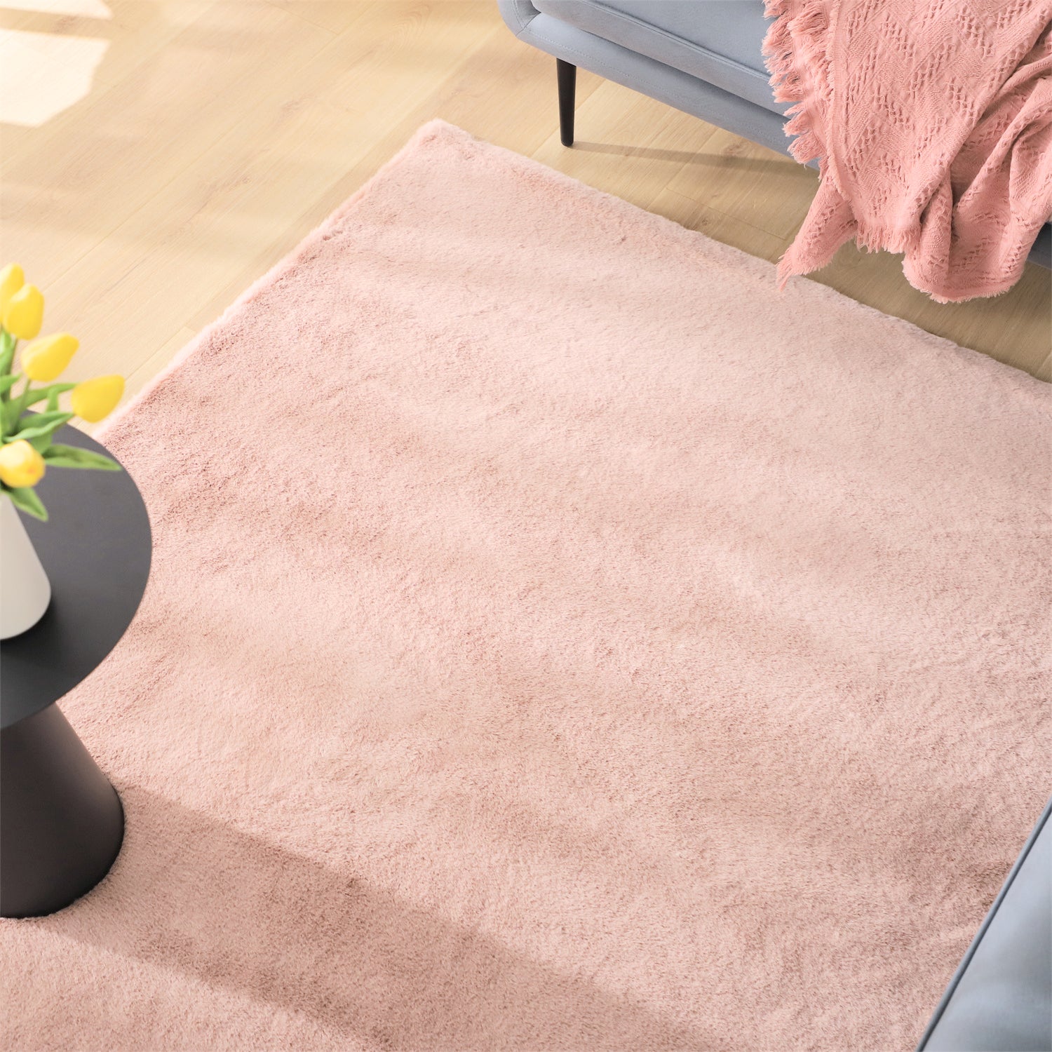 Kasentex Fluffy Elegant Faux Fur Area Rugs, Ultra Soft, Room Decor, Graduation Gifts, Fathers Day Gift, Mom Gift