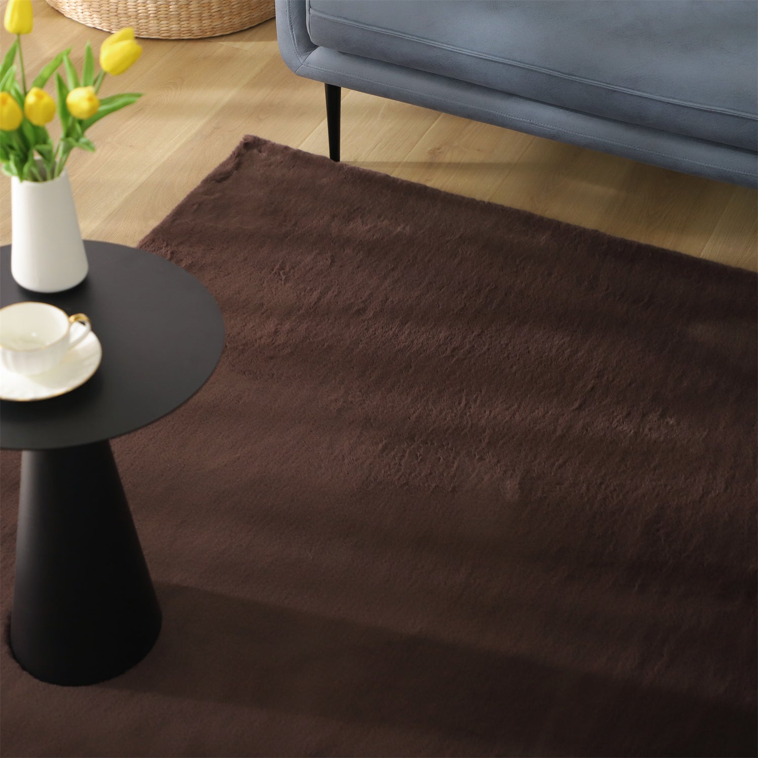 Kasentex Fluffy Elegant Faux Fur Area Rugs, Ultra Soft, Room Decor, Graduation Gifts, Fathers Day Gift, Mom Gift