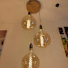 Triple Pendant Light Oak Disc