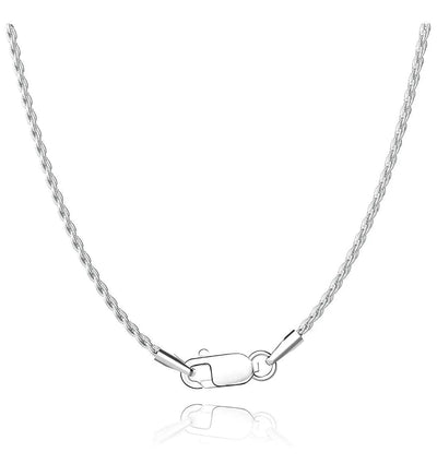 Solid Sterling Silver Rope Chain Choker Necklace - 3 Length Options