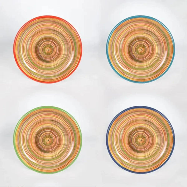 Raia 4 Piece Dinner Plate Set - Orange