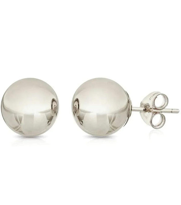 Solid Sterling Silver Ball Studs Earrings 3MM -12MM - Gifts for You 'n Me