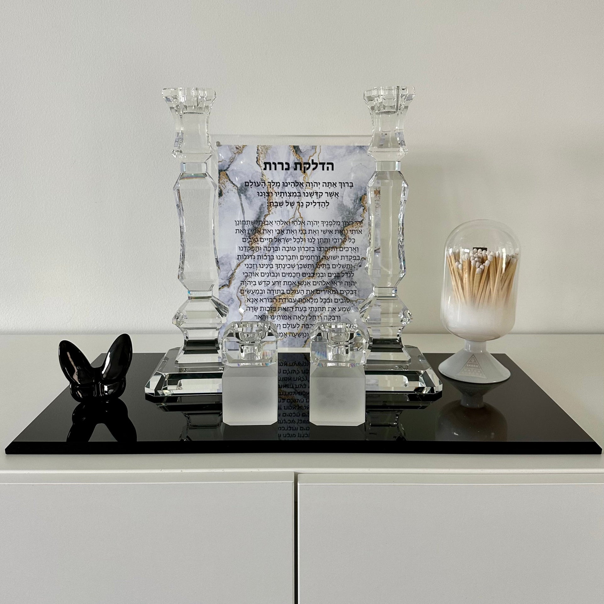 Pair of 12” Heirloom Crystal Candlesticks