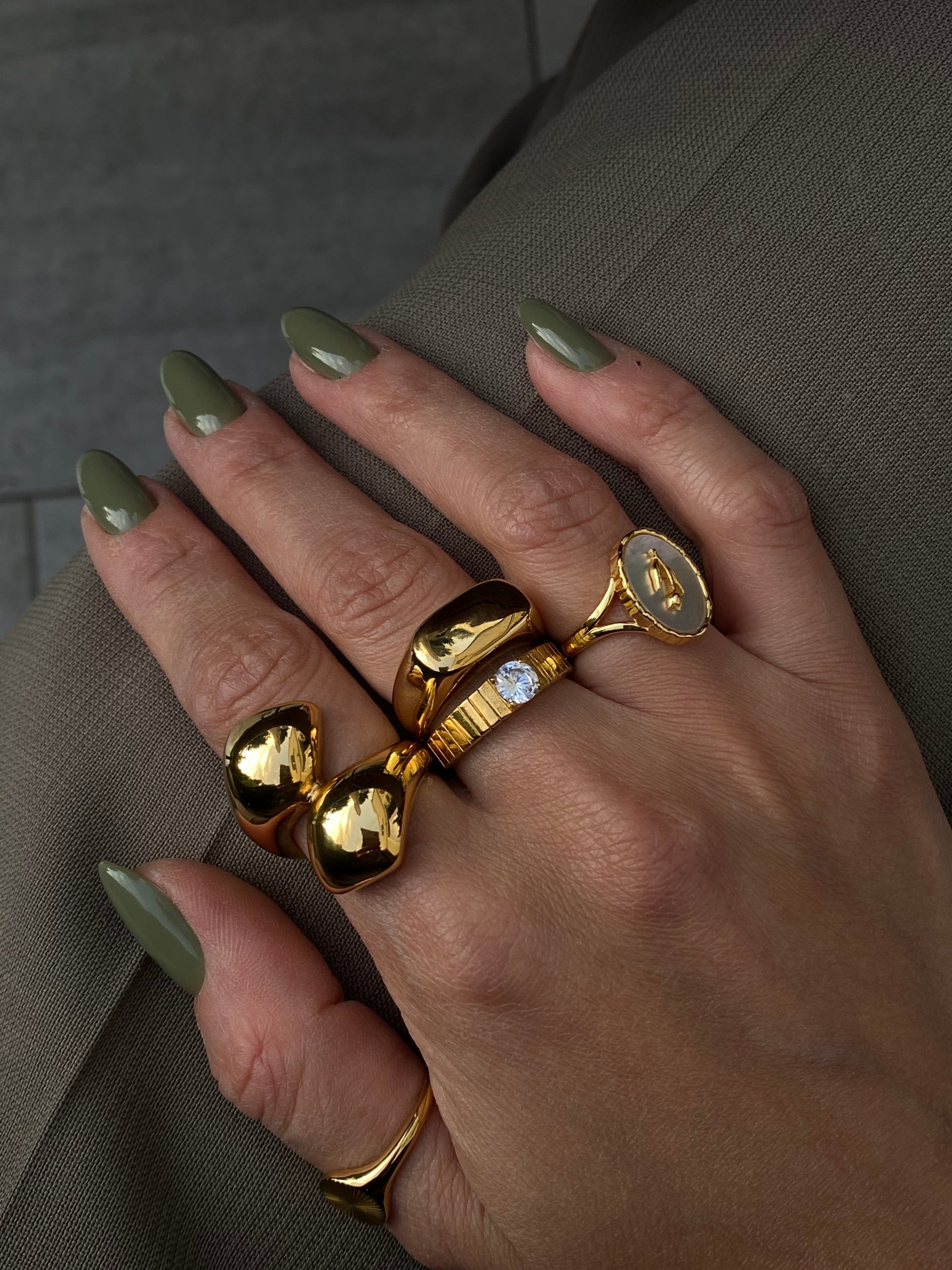 Cossete Crystal Gold Ring