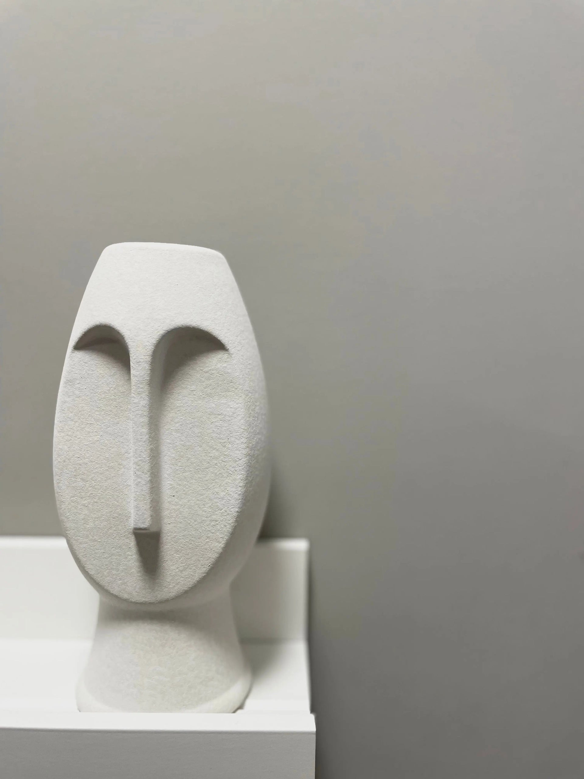 Abstract Ceramic Face Vase