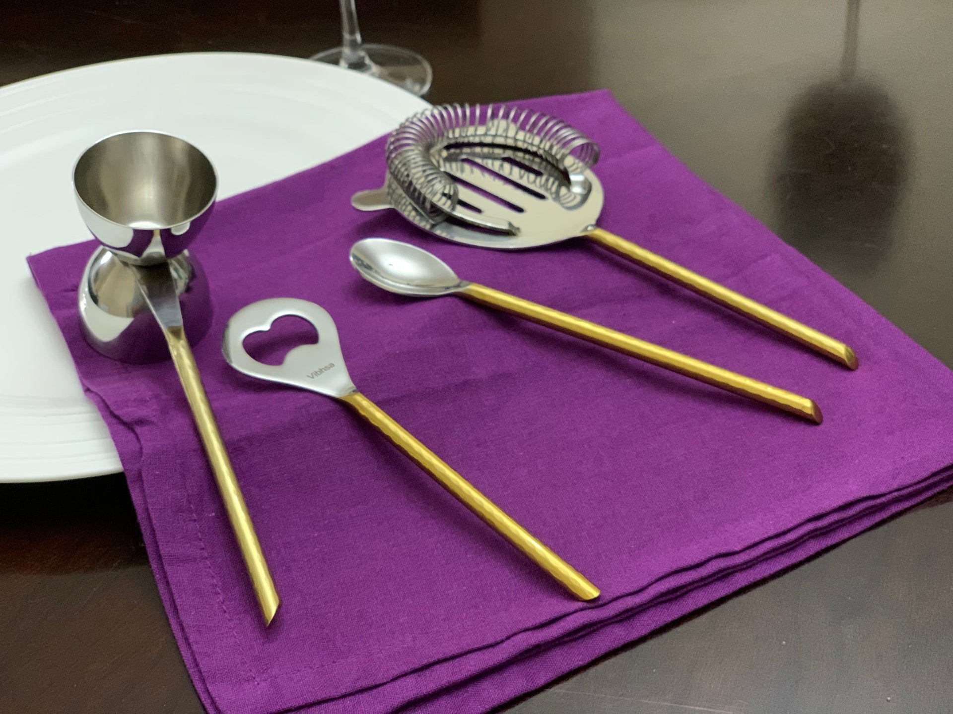 Vibhsa Bar Tools Accessories & Bartending Kit set of 4 for Home Bar
